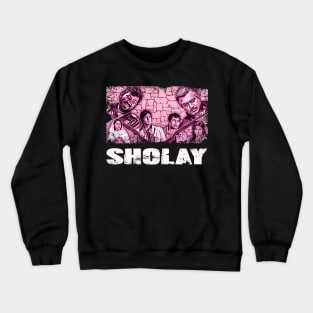 Sholays Thrilling Climactic Showdown Crewneck Sweatshirt